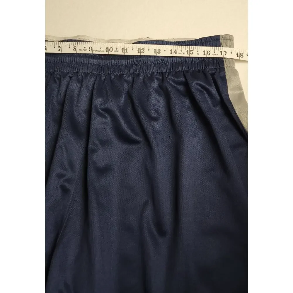 Nike Jordan Mens XXL Navy & Silver Basketball Long Shorts Drawstring
